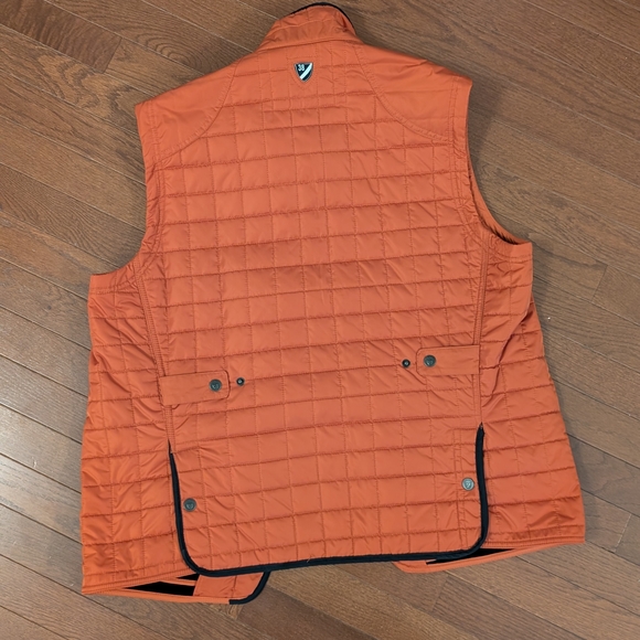 Daniel Cremieux - Orange Quilted Vest Lightweight Stand-Up Collar - Picture 5 of 6